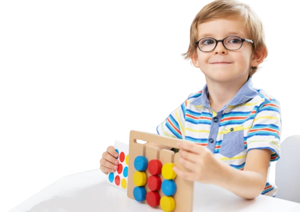 Happy child with autism